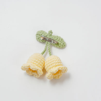 Handcrafted Crochet Bellflower Brooch