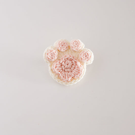 Handcrafted Crochet Paw Print Brooch