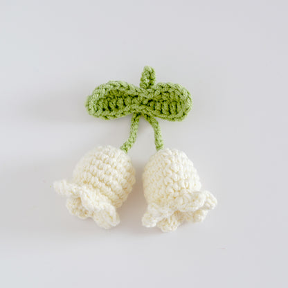 Handcrafted Crochet Bellflower Brooch