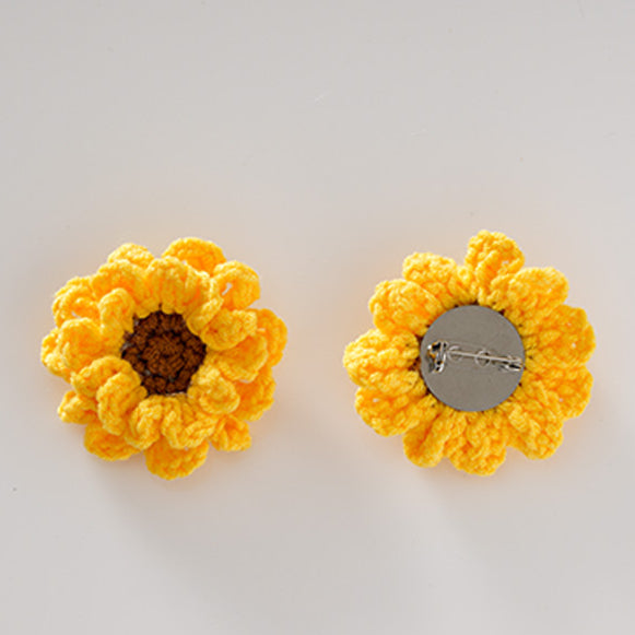 Handcrafted Crochet Sunflower Brooch