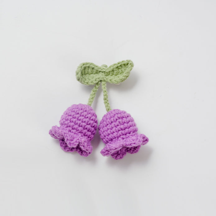 Handcrafted Crochet Bellflower Brooch