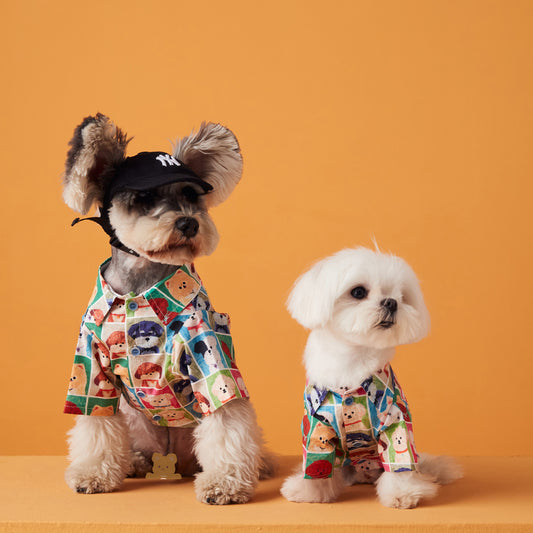 Hawaiian Dog Polo Shirt With Cute Dog Pattern