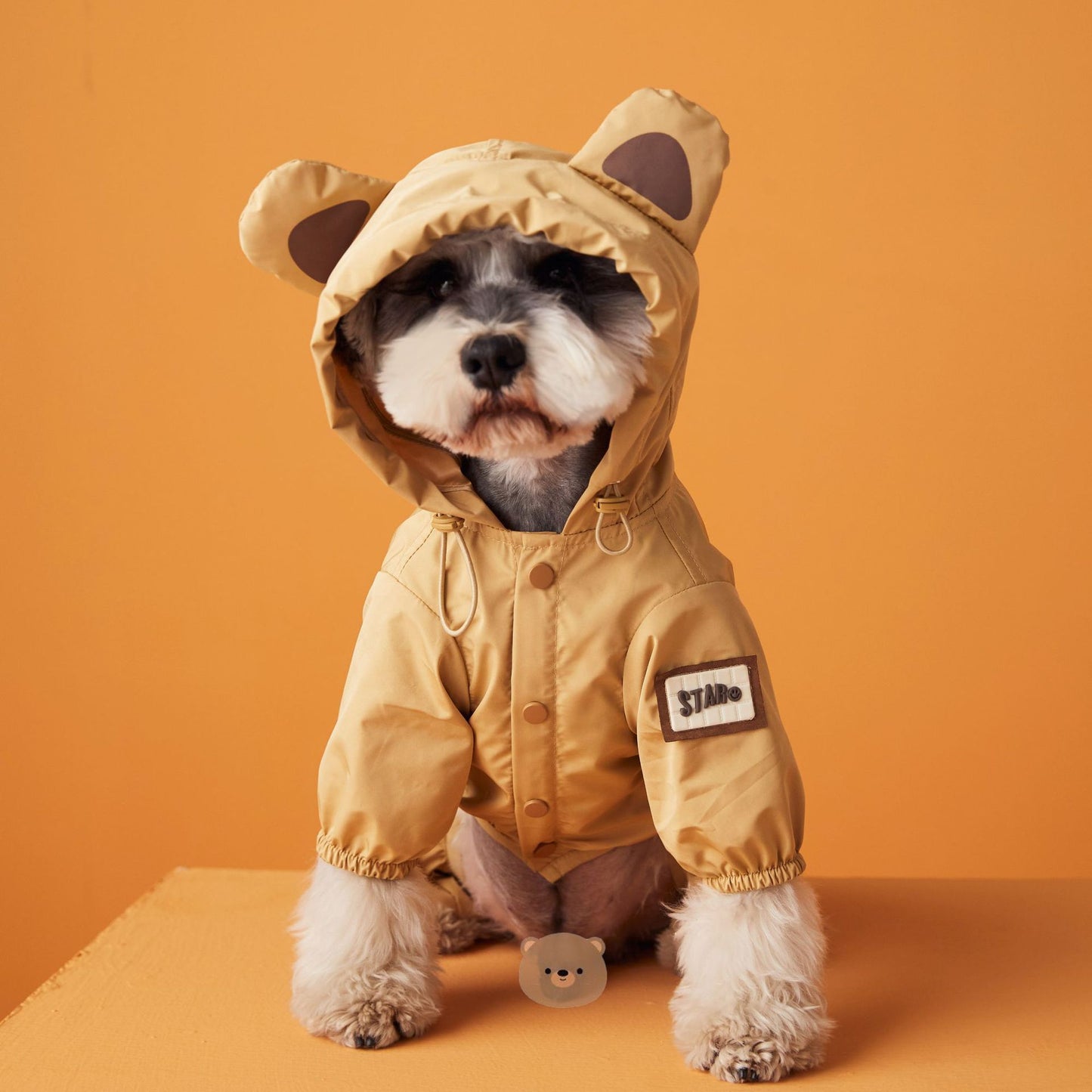 Cute Camel Dog Raincoat With Bear Ears