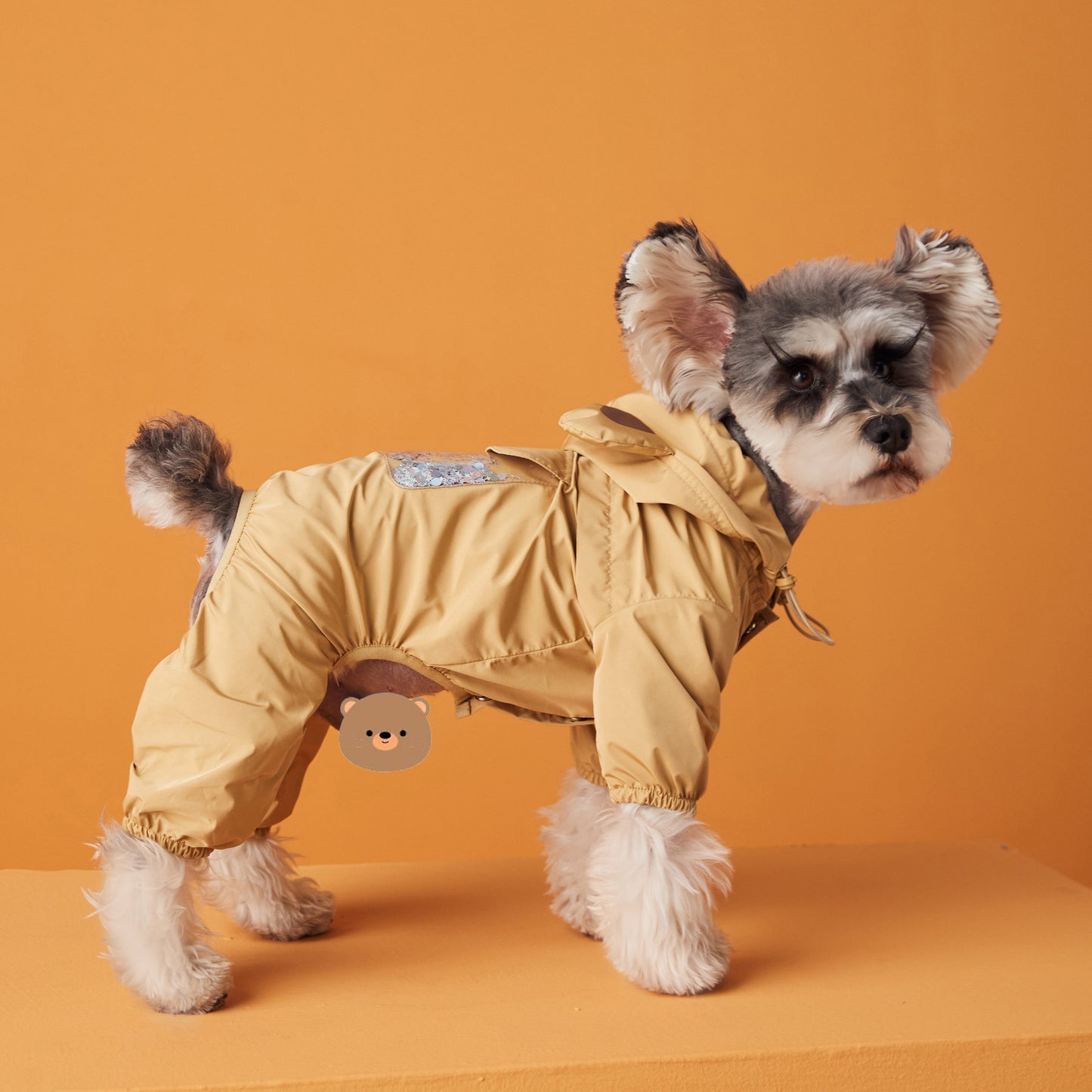 Cute Camel Dog Raincoat With Bear Ears