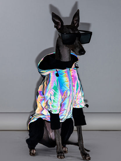 Cosmic Pooch Reflective Puffer Jacket Raincoat